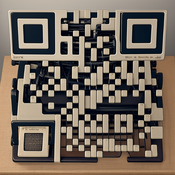 Ein mit Künstlicher Intelligenz generierter QR-Code für die Webseite planetlyrikhall.de